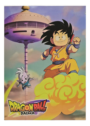 Poster Cuadrado Dragon Ball, Goku Y Su Nube Voladora