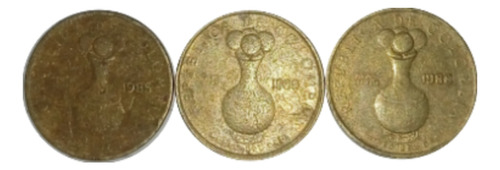 Set 3 Monedas 20 Pesos Colombia 1985-1988-1989 Museo Del Oro