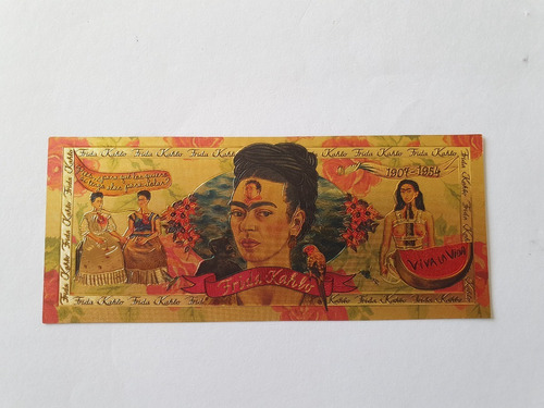 Billete Dorado De Frida Kahlo De Colección
