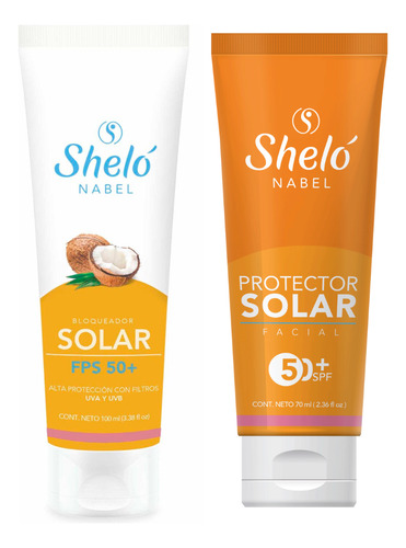Protector Solar Facial Y Bloqueador Solar Shelo Nabel 50 Fps