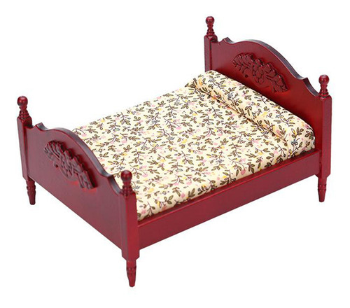Juego De Muebles De Casa De Muñecas De Madera Juego De Rojo