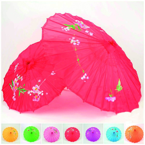 Sombrilla China Colores 80 Cm Economica Fiesta Oriental