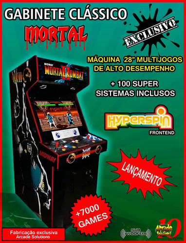 Fliperama Multijogo Tema Mortal Kombat.fabricação Própria