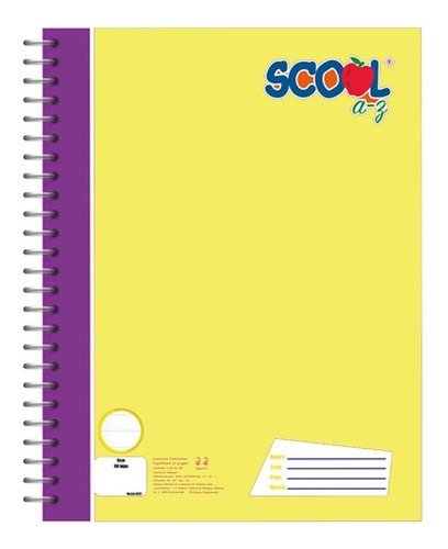 Cuaderno Profesional 6 Pzs Scool Cuadro Chico 100 Hojas Pack