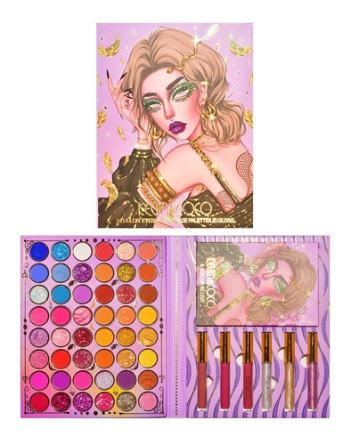 Paleta De Sombra Kevincoco 54 Colores + Iluminador +lipgloss