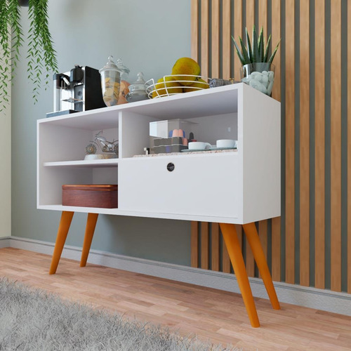 Coffee Corner Buffet, decoración de habitación de oficina, madera