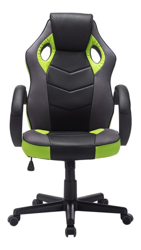 Cadeira de escritório Trevalla TL-CDG-07 gamer ergonômica  preto e verde com estofado de mesh