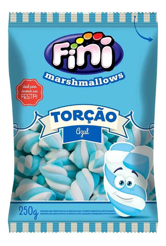 Marshmallows Torção Azul 250g Fini