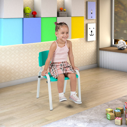 Kit 8 Cadeira Infantil Iso Escolar Base Cinza