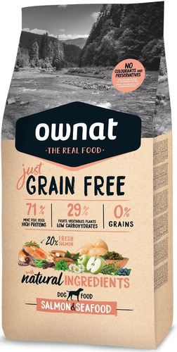 Alimento Perro Ownat Just Grain Free Salmon & Seafood 3kg