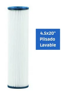 Filtro Agua Cartucho Repuesto Plisado Lavable 4.5x20