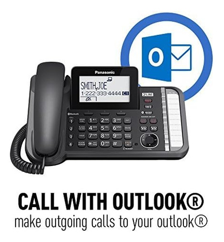 Sistema Telefónico Con Cable/inalámbrico Panasonic De 2 Líne
