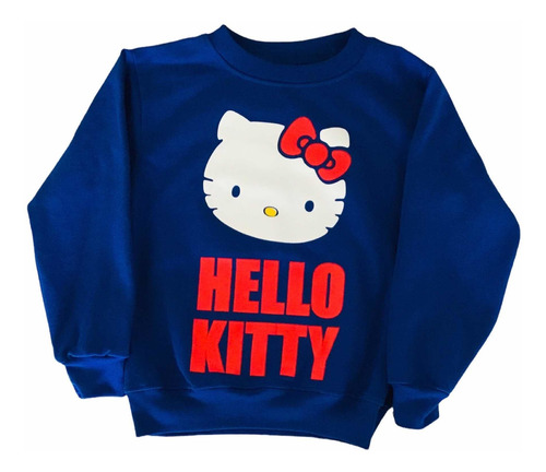 Polerón Hello Kitty Algodón Afranelado Para Niñas