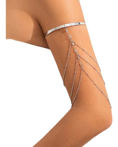 Brazalete Ajustable Con Cadena Dorado 9 Cm 9 Cm