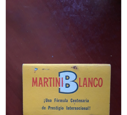 Caja De 30 Fósforos Publicidad Martini Blanco Años Setenta (Usado)