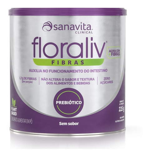 Floraliv Fibras 225g - Sanavita - Regulador Intestinal 