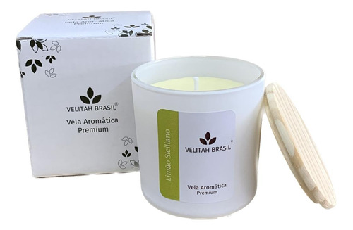 Vela Aromática Premium Limão-sicilia 190g 40h Vela Perfumada