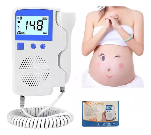 Doppler Fetal 3.0mhz Tk-t802 Con Pantalla Lcd Blanc