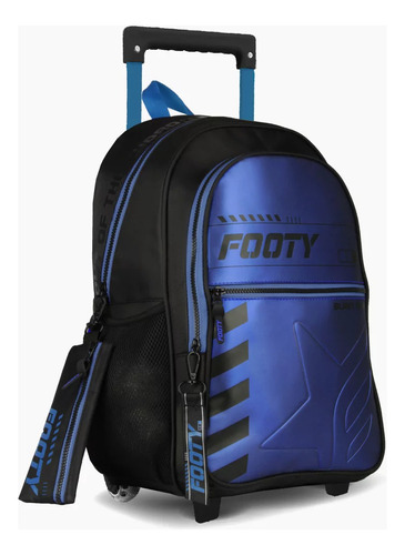 Mochila Carrito Big Kids Blast Off Azul 18 Pulgadas - Footy