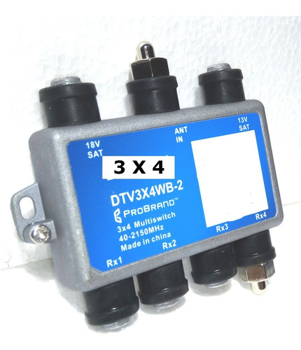Imagen 4 de 6 de Multiswitch 3x4 Directv Para Vhf Uhf Catv Fta Tda