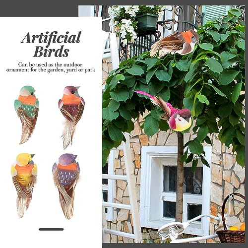 12 Colibríes Artificiales Con Clips Para Decoración Jardín