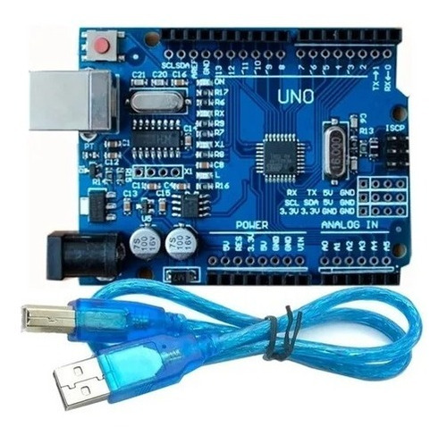Placa Uno Ch340 Chip Smd  C/cable Usb Compatible 