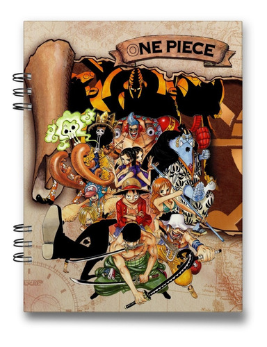 Imagen 10 de 10 de Cuaderno Anime One Piece 15x20 Cms 100 Hojas
