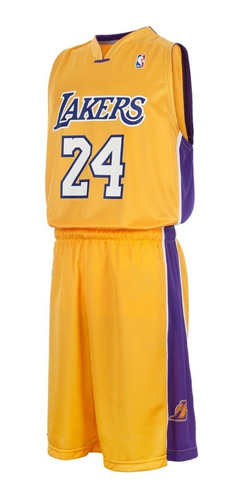 Imagen 1 de 7 de Conjunto Basket Lakers Lebron James Nba Camiseta Short Cke