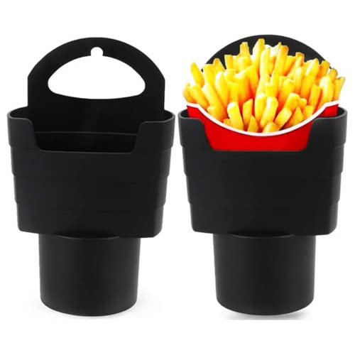 Juego De 2 Tazas Papas Fritas Negras, Soporte De Bebida...