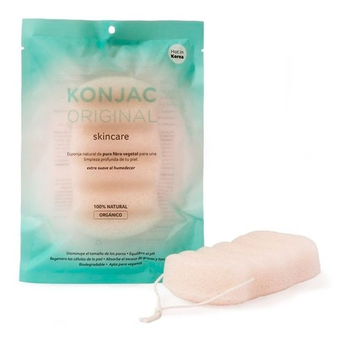 Esponja Corporal Konjac Natural Fibra Vegetal Apto Veganos