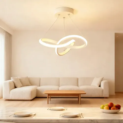 Candeeiro Suspenso LED Moderno, Sala de Estar/quarto, 24 Cm 110v - 220v Dourado - Miniatura 2