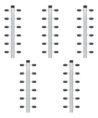 5pcs Haste Canto Cerca Elétrica Industrial 25x25 Aluminio 1m