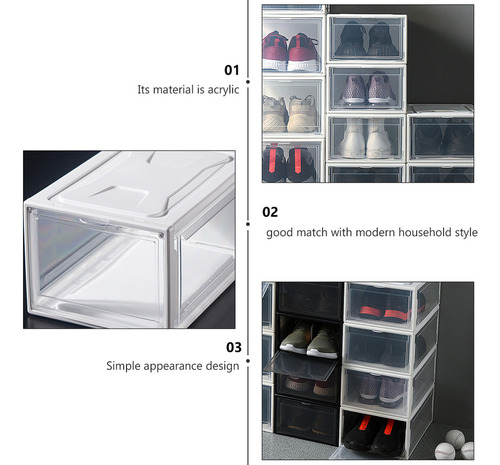Zapatero De Plástico, Caja De Almacenamiento De Zapatos, Gru
