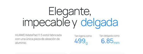 Tablet Huawei MatePad 11.5 6 GB + 128 GB - Excelente (Reacondicionado)
