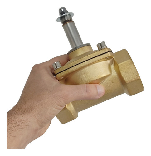 Válvula Solenóide 2/2 N. Fechada 1.1/2'' Água/óleo/ar 220v
