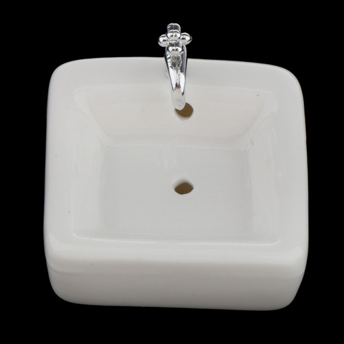 Modelo De Lavabo De Baño De Lavabo Cuadrado De Cerámica En