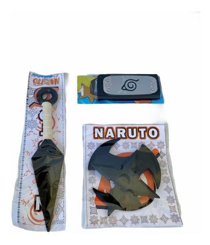 Set Naruto-kunai / Bandana En Blister / Shuriken Estrella