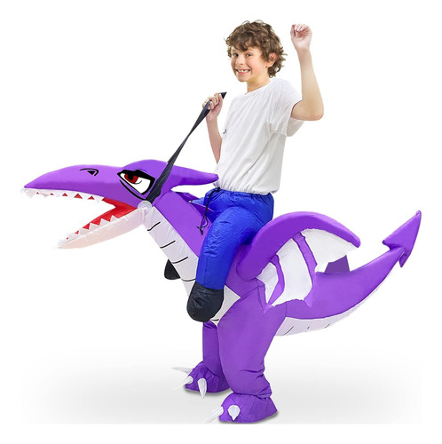Camlinbo Disfraz Inflable De Dinosaurio De Halloween Para Ni