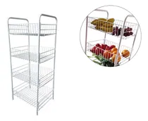 Comprar Carro Verdulero Organizador 4 Canastos Estantes Fijo Blanco