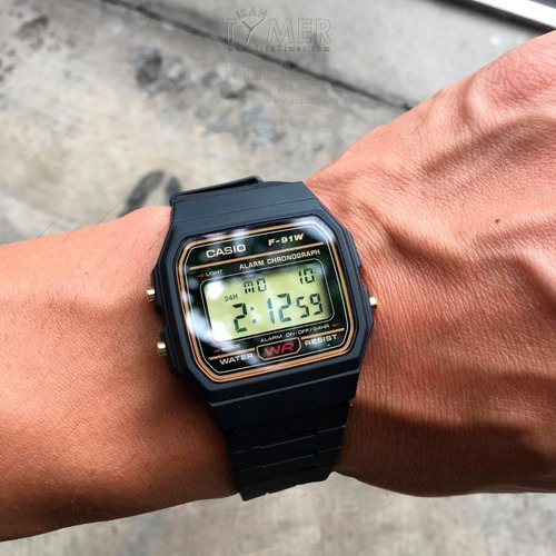Relógio Casio Masculino F-91wg-9qdf Original Barato
