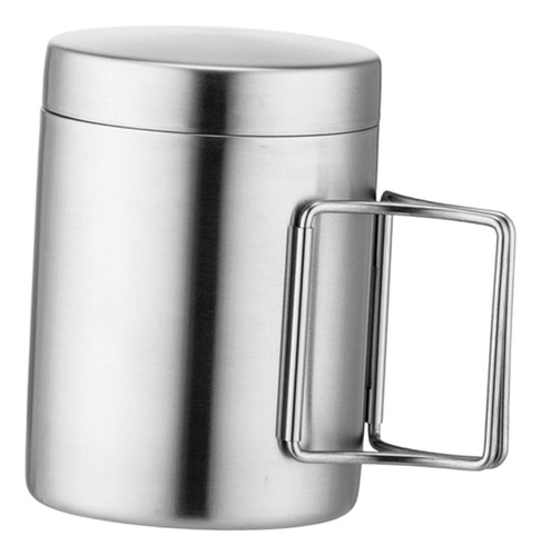 Taza De Acero Inoxidable Para Acampada, Con Asas 200ml