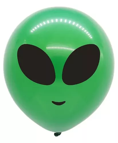 Globos Verdes De Alien Exraterrestre Marciano (5 Unidades)