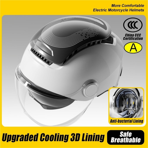 Casco De Motocicleta Abierto Unisex | Transpirable Y Anti-uv