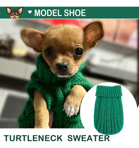 Suéter Para Chihuahua Talla Xx-small , 1x Verde / 1x Violeta