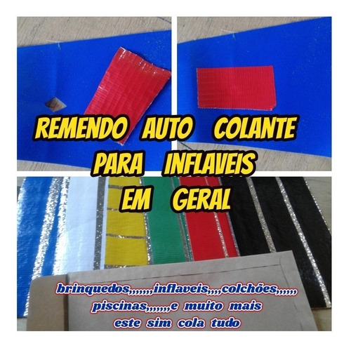 Adesivo Com Cola Remendo Auto Colante Kp100 Bem Forte Com Fios De Nylon Para Brinquedos Inflaveis Piscinas Auto Colante
