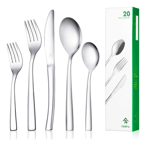 Juego De Cubiertos De Acero Inoxidable, 40 Piezas, Para 8 Pe