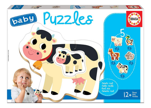 Set Puzzle Vaca Rompecabezas Bebes Educa Didactico Aprender®