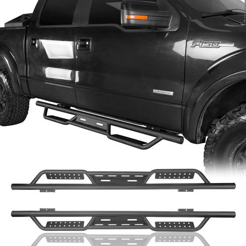 V8 God F150 Rock Slider Estribo Lateral Nerf Textura Acero