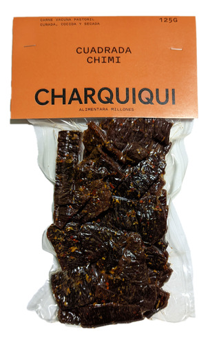 Charquiqui 125g Granel Novillo Chimi Picante Cuadrada Jerky