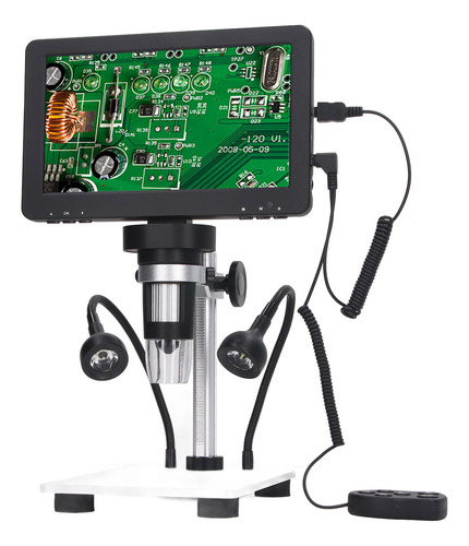 Microscopio Digital Usb, Pantalla Lcd Hd De 7 Pulgadas, 1200